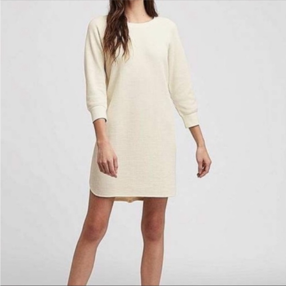 UNIQLO Waffle Dress Gray/Blue Medium
